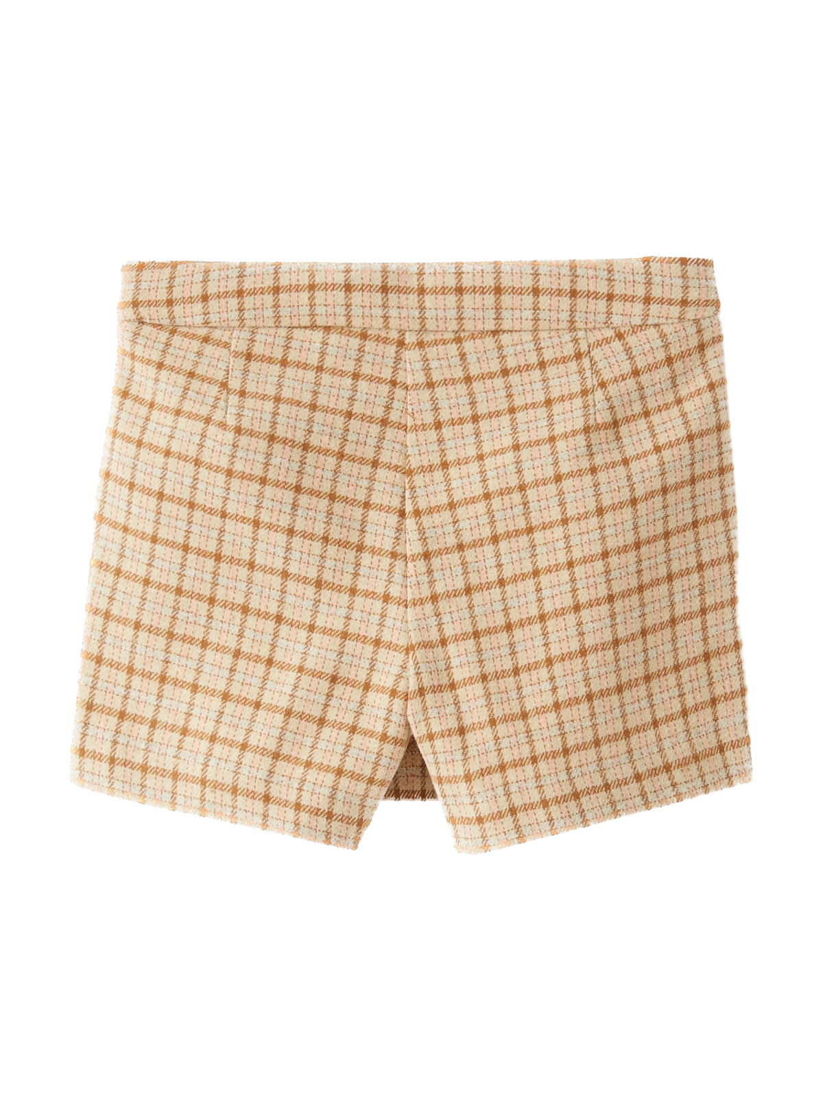 Shorts a quadretti con frange A23PS089C3146030 Il gufo