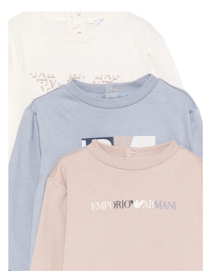 Set di tre T-shirt per neonato EB001923 AF16162 M9136 ARMANI JUNIOR