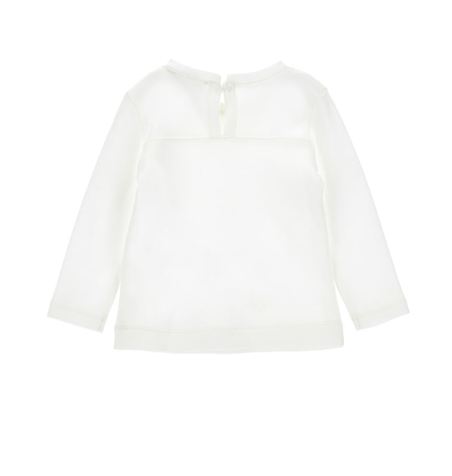T-shirt fiori ricamati 39H608 8040 0001 MONNALISA