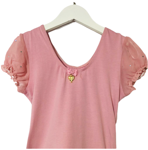 Body rossa bambina PINK SPARKLELEOTARD ANGEL'S FACE