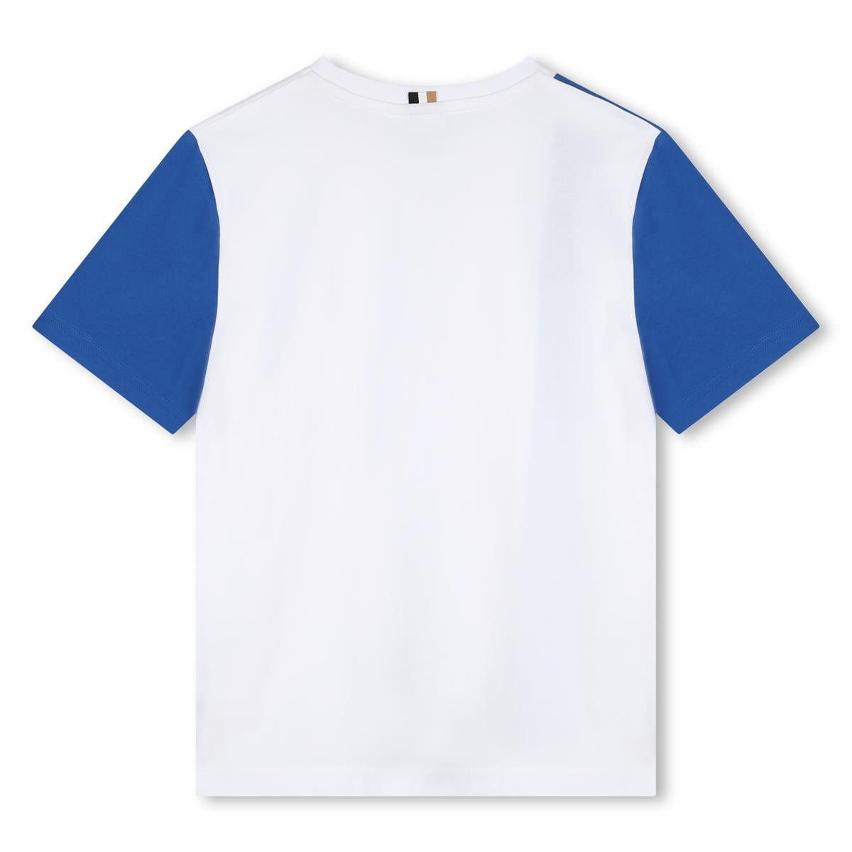 T-shirt bambino bianco blu e celeste