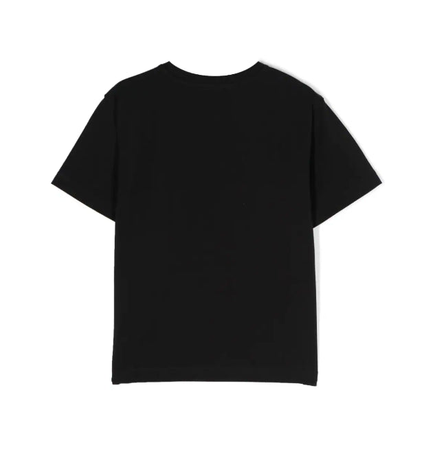 maxi t-shirt in cotone nera con borchie