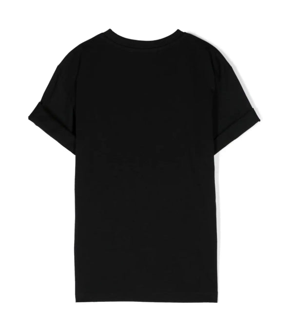 T-shirt nero toy e logo