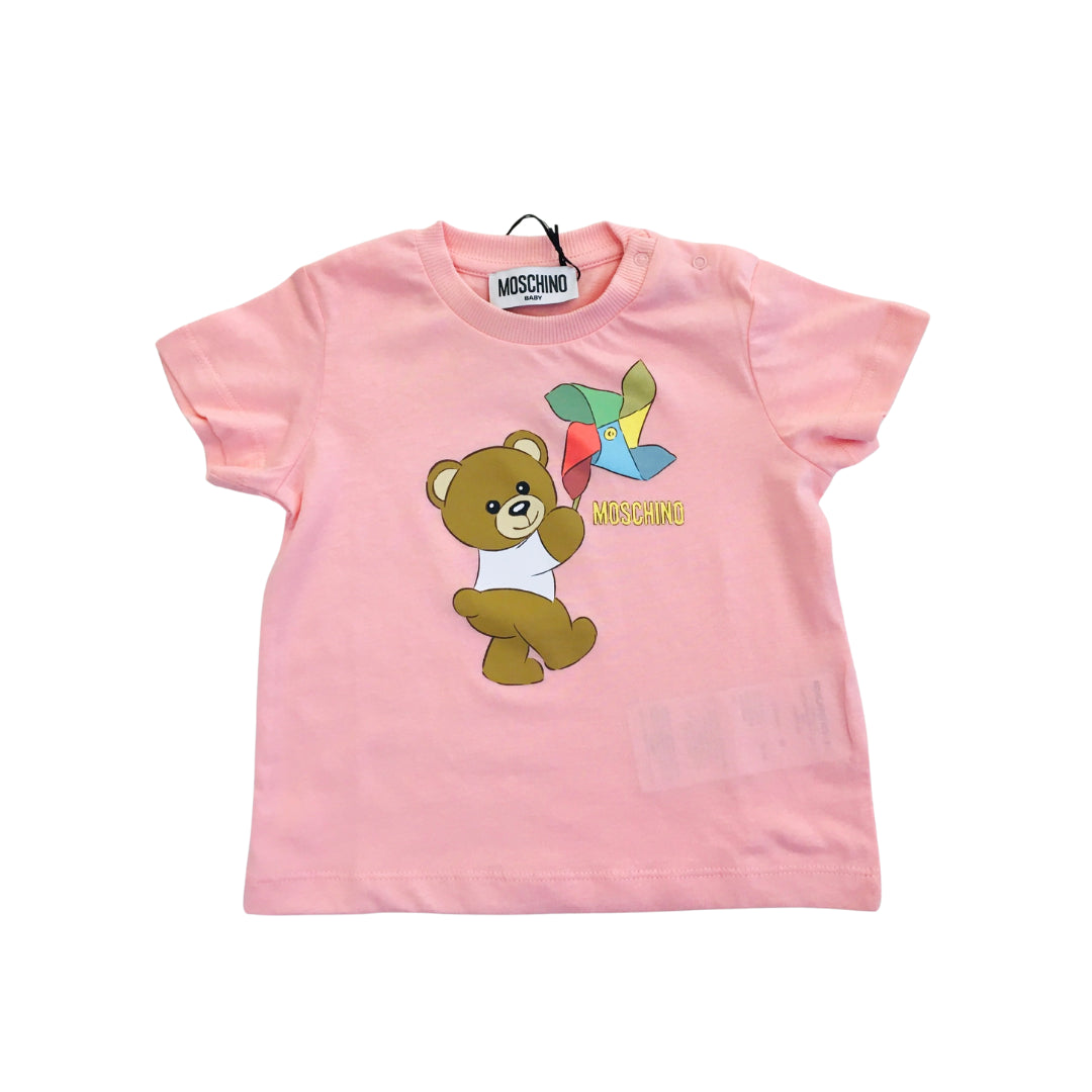 Completo rosa per neonato con Teddy Bear e girandola