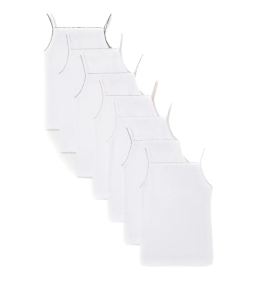 Confezione di canotte bianche