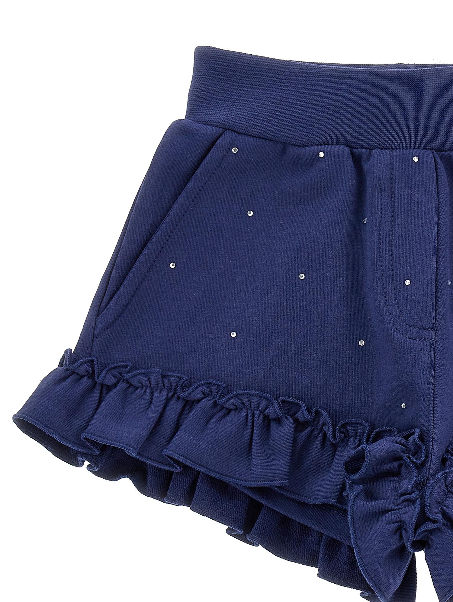 Shorts felpa con borchiette