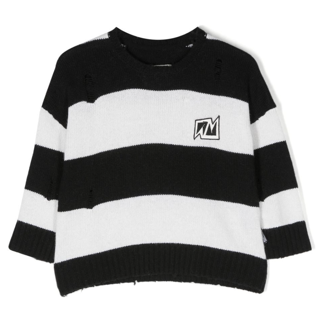 Maglione con appplicazione NU3547 BLACK NUNUNU