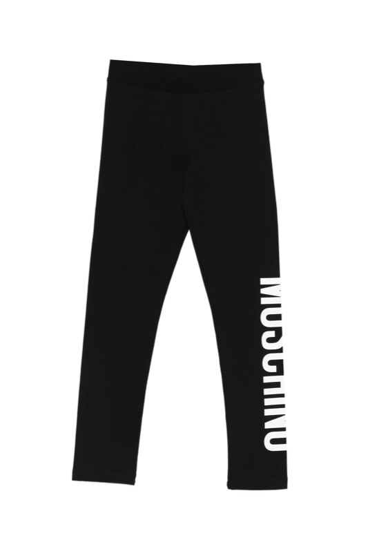 Leggings neri per bambina HDP075 LBA00 60100 MOSCHINO