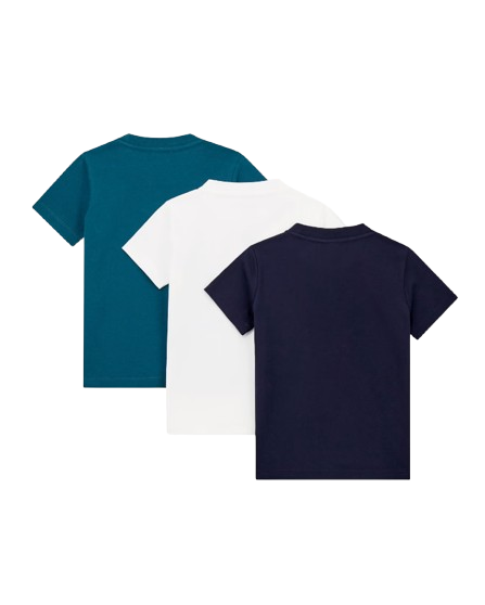 PACK 3 T-SHIRT IN JERSEY CON STAMPA LOGO ASV EB000832 AF14503 M0077 ARMANI JUNIOR