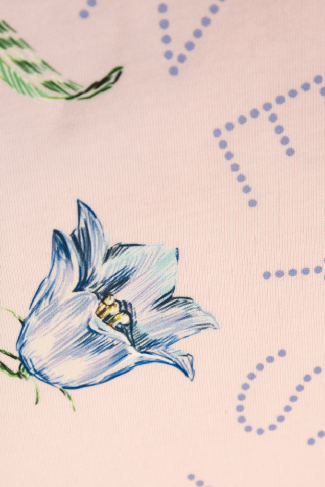 T-shirt rosa con stampa