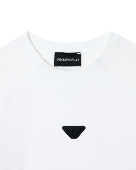 T-shirt in jersey pesante con toppa micro aquila EB000943 AF13715 U0003 ARMANI JUNIOR