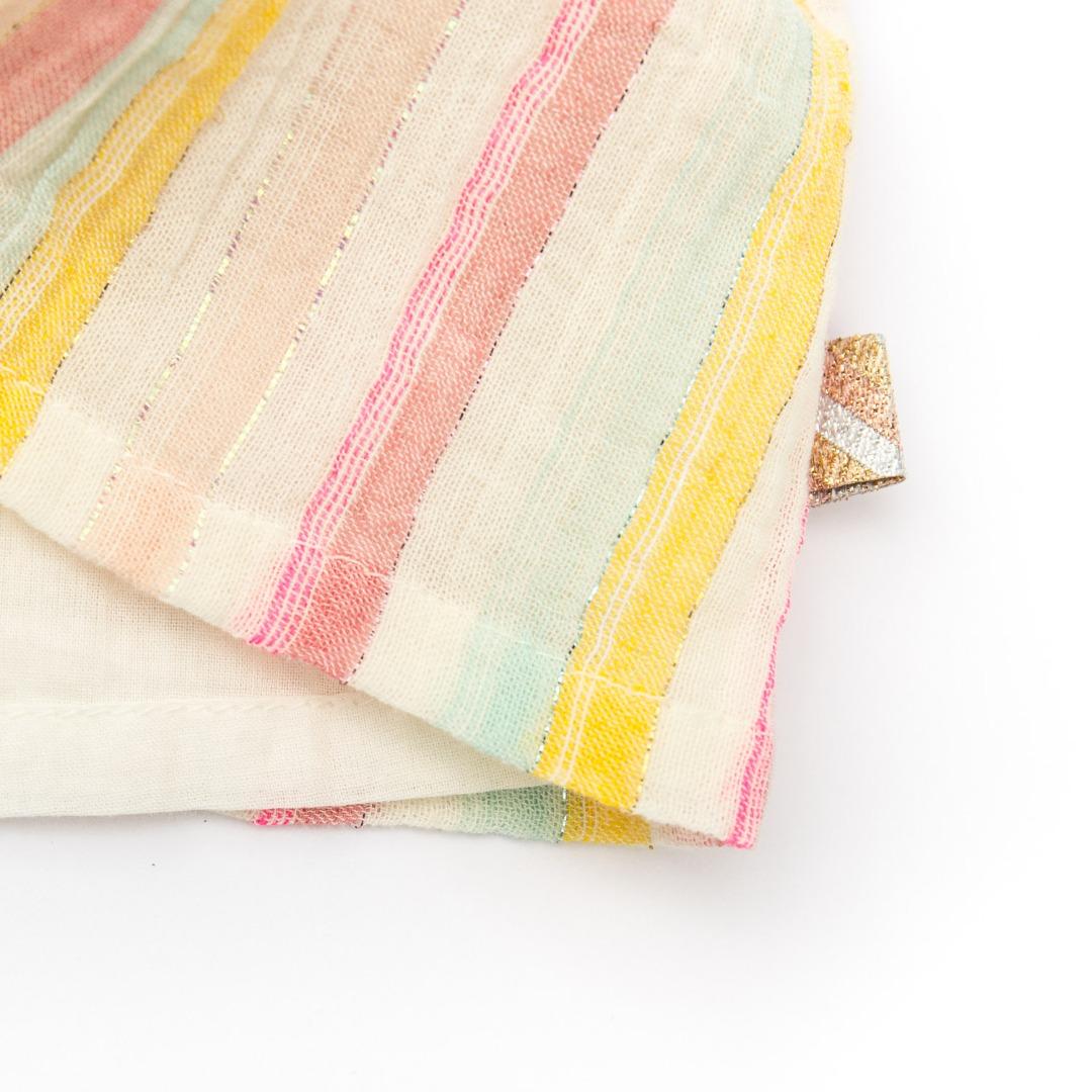 Top bambina a righe multicolore