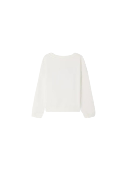 Felpa Gena ricamata con ciliegia in cotone biologico S06GSWK00007 102 BONPOINT