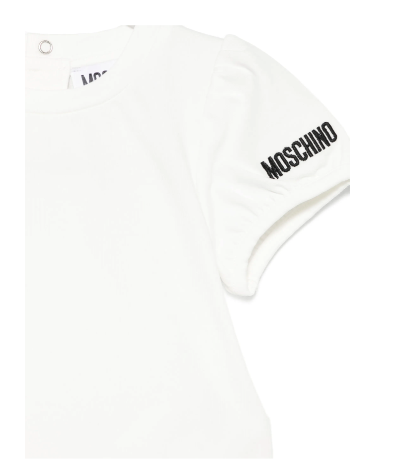 Salopette di jeans con orsacchiotto MDG01V LXE43 40332 MOSCHINO