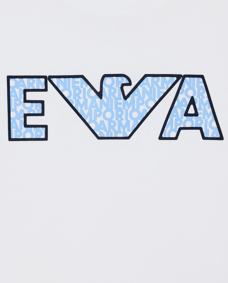 T-shirt in jersey con ricamo del logo EB000948 AF14503 U0003 ARMANI JUNIOR