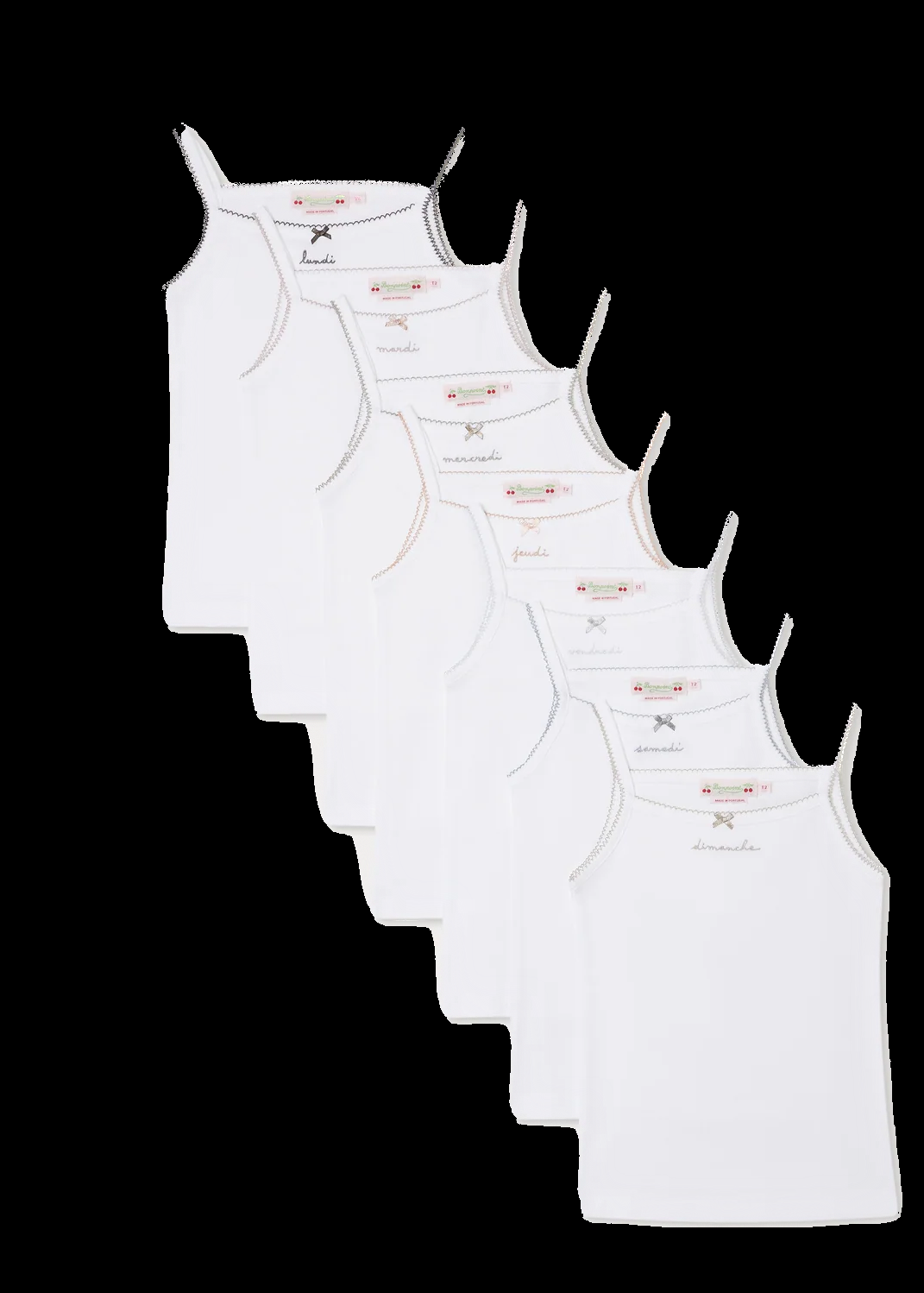 Confezione di canotte bianche PERGUNK00002 000 BONPOINT