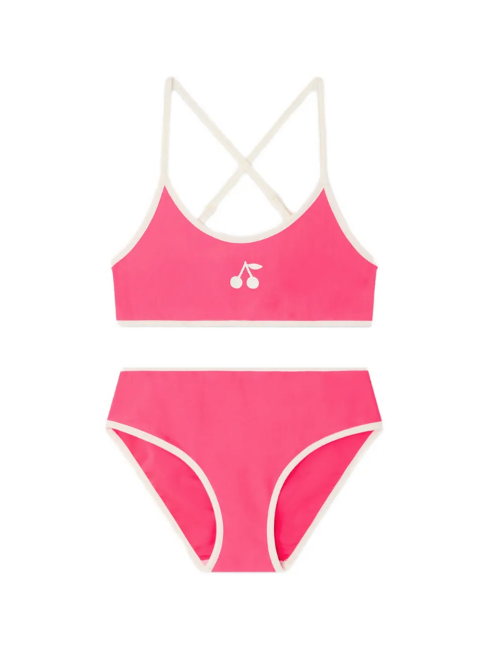 Costume da bagno due pezzi Lura rosa neon S06GSSW00002 026A BONPOINT