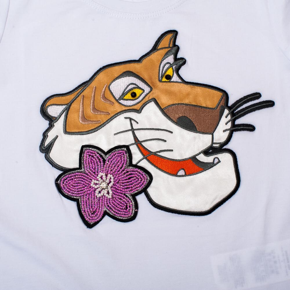 T-shirt cotone maxi patch tigre