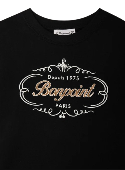 T-shirt Thibald con logo Heritage ricamato in cotone biologico S06BTSK00007 199A BONPOINT