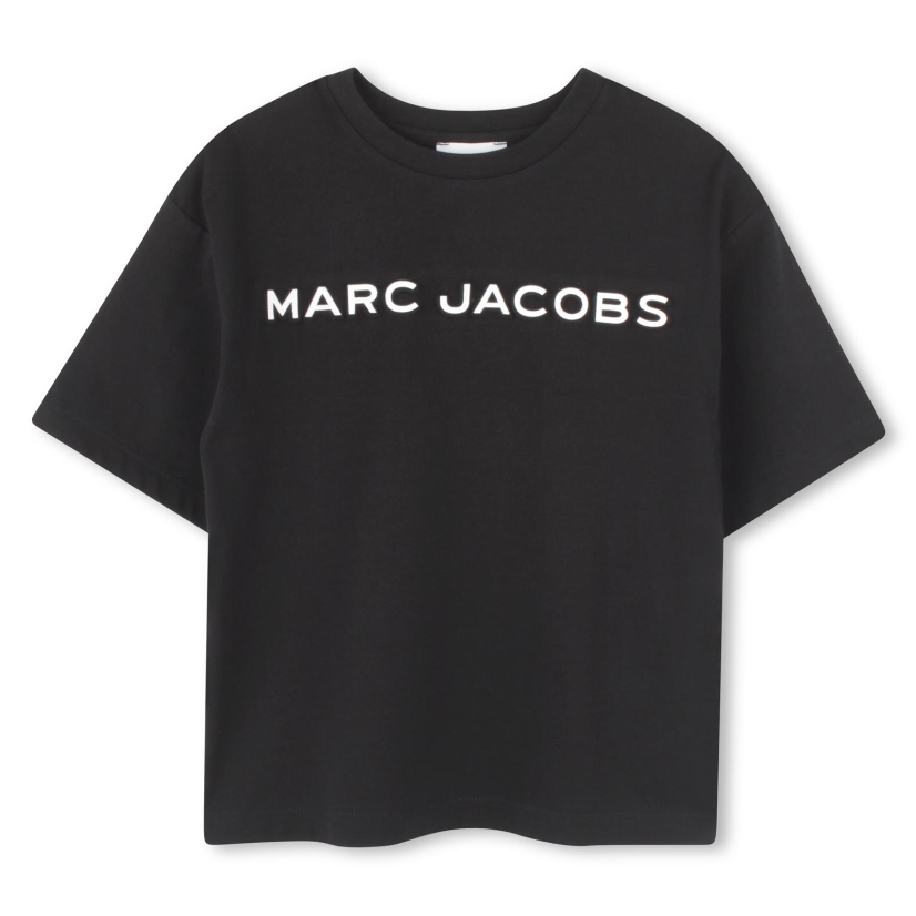 T-shirt nera per bambini con logo