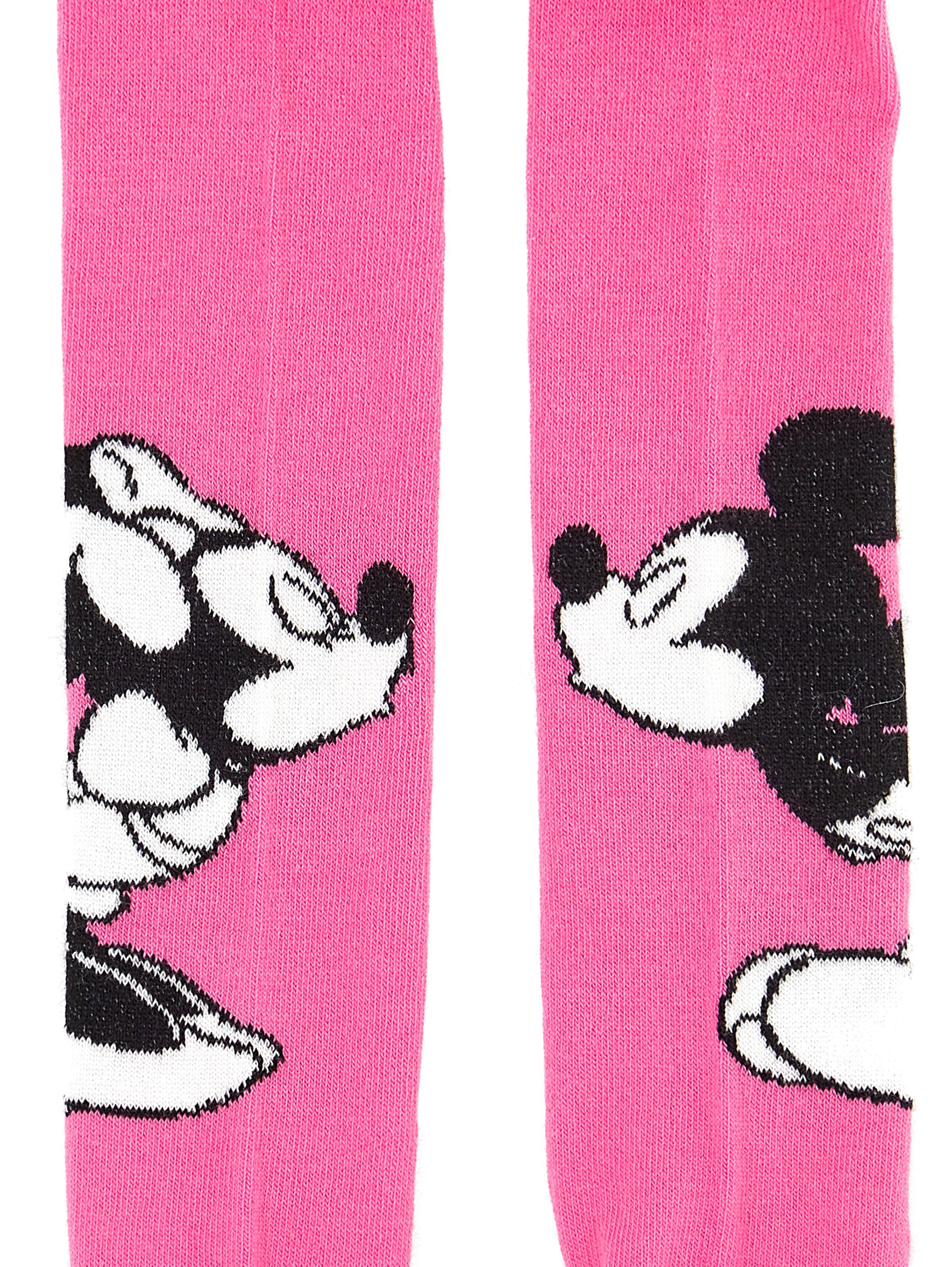 Collant con jacquard Minnie e Topolino
