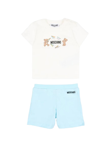 Set T-shirt e shorts per neonato M5G00M LAA01 84325 MOSCHINO