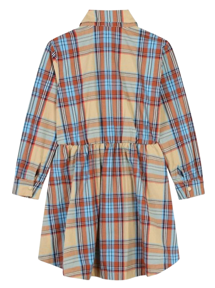 CHECKED COTTON SHIRT DRESS