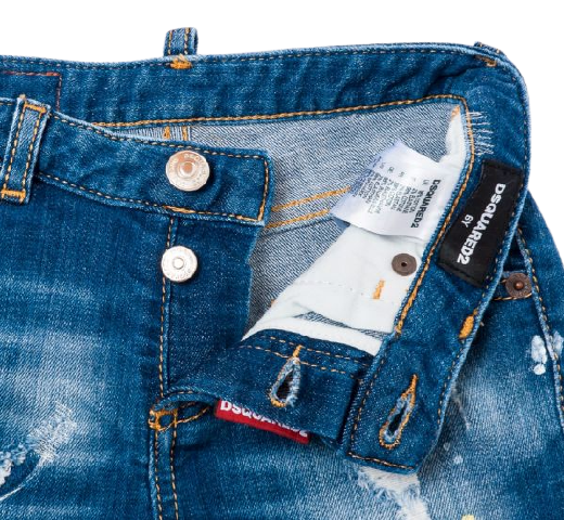 Pantaloncini blu bambina. DQ02QR DQ01 BLUE DSQUARED2