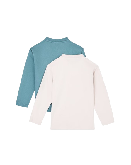 PACK 2 T-SHIRT COMFORT FIT MANICHE LUNGHE IN JERSEY ASV EB000726 AF16162 MZ369 ARMANI JUNIOR