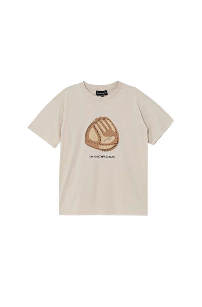 T-shirt in jersey stampa baseball EB001344 AF14503 U1156 ARMANI JUNIOR