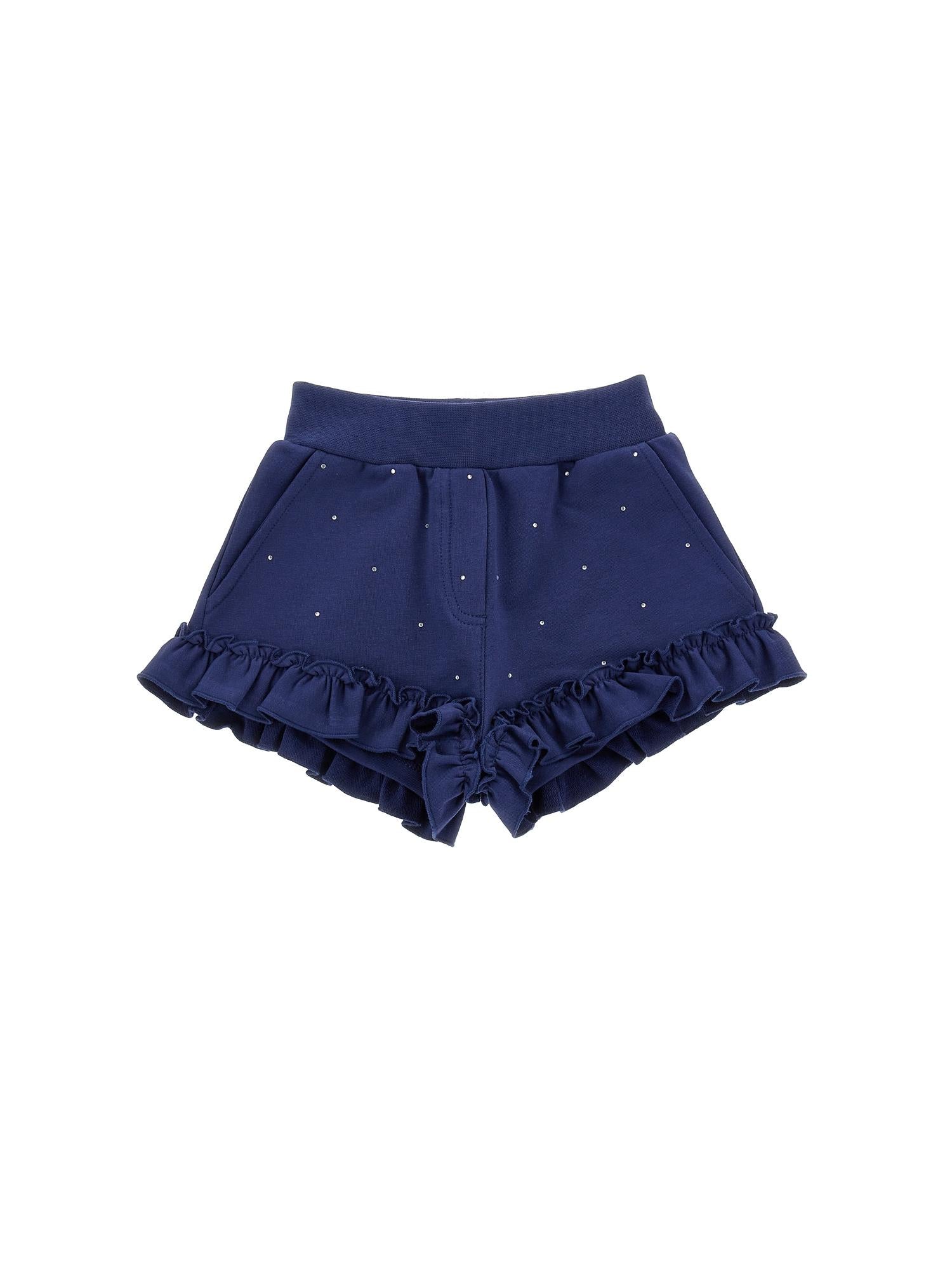 Shorts felpa con borchiette