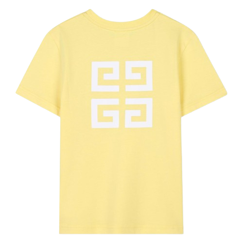 T-shirt gialla per bambini con logo