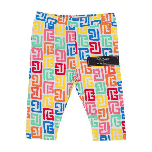 Leggings monogrammati per neonati