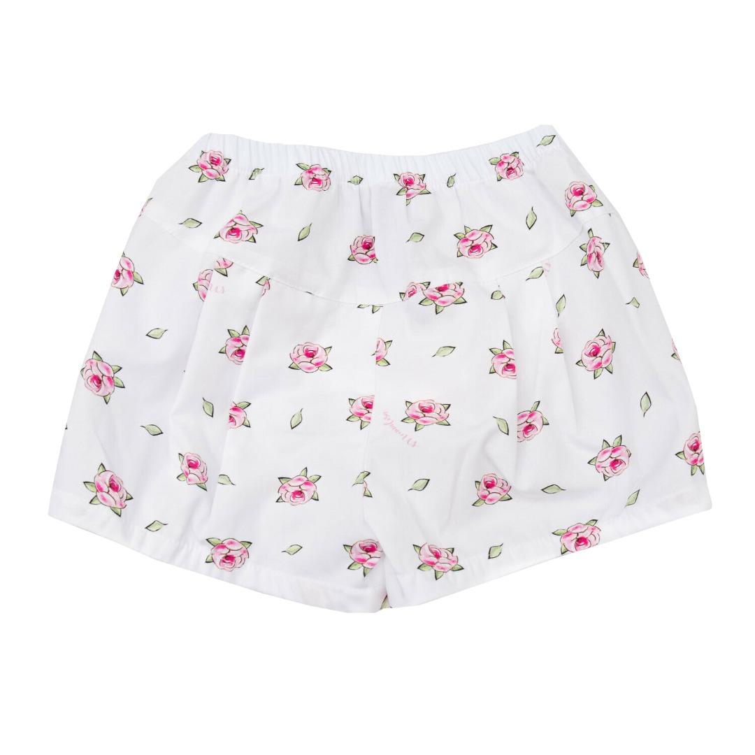 Shorts con stampa a fiori