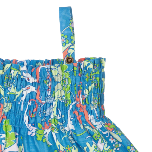 Abito con spalline stampa fiori