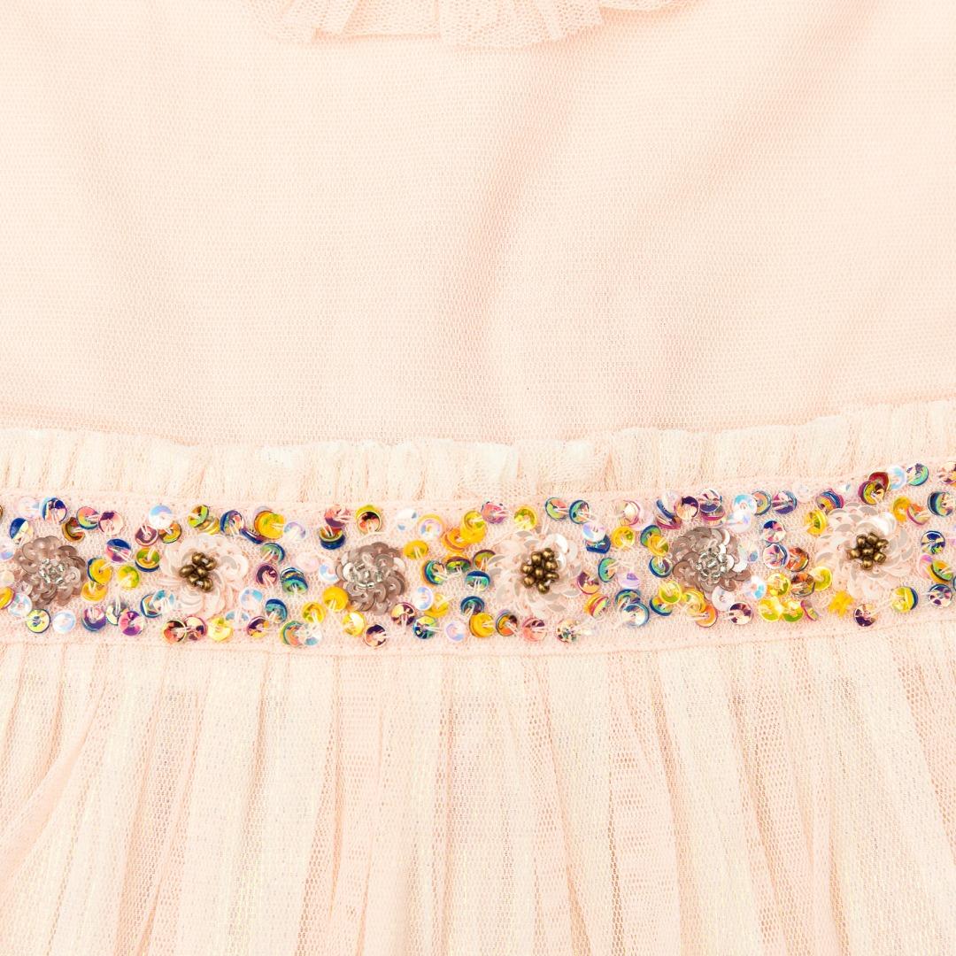 Abito bambina elegante con tulle e paillettes