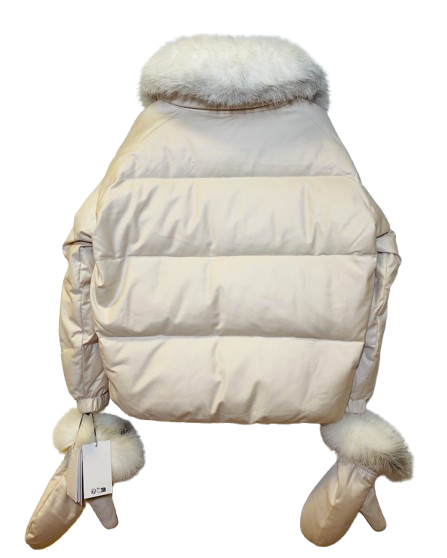 Piumino con colletto di pelliccia 26W25WYV09066WO2W A1009 YVES SALOMON