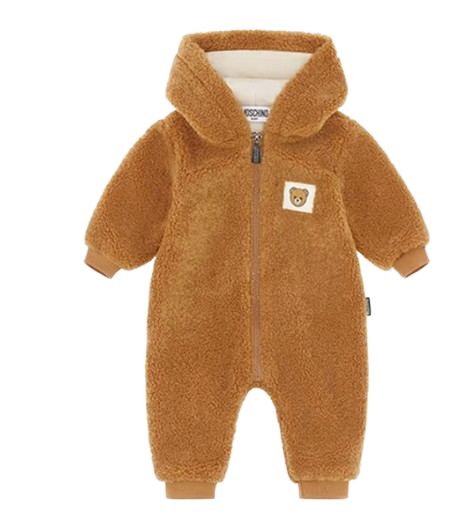 Ecopelliccia marrone per neonati MUT04C LIA00 20351 MOSCHINO