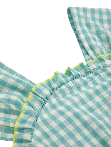 Top in tessuto Vichy<BR/>
