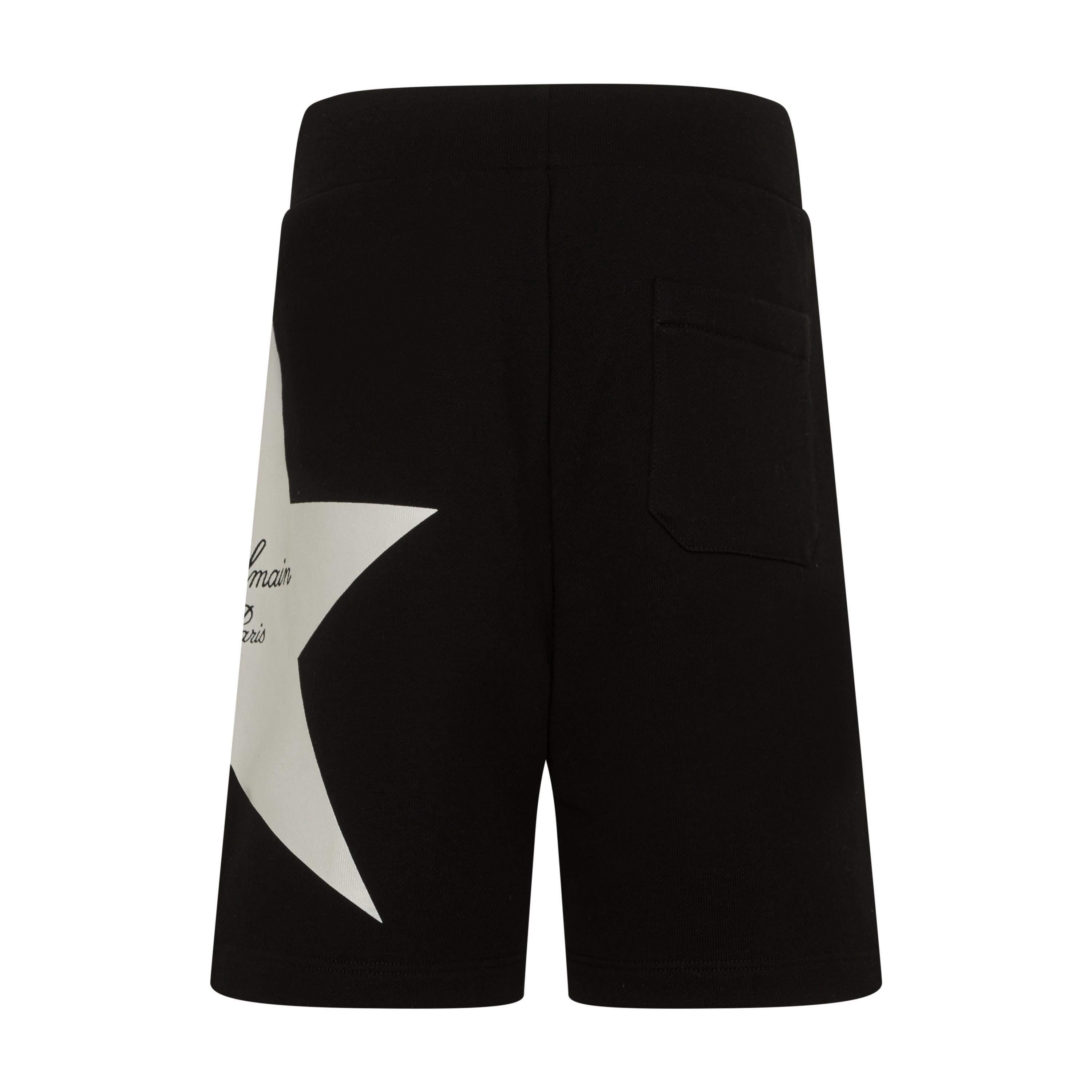 Shorts sportivi con stampa Star BU6S69 Z0081 930AV BALMAIN