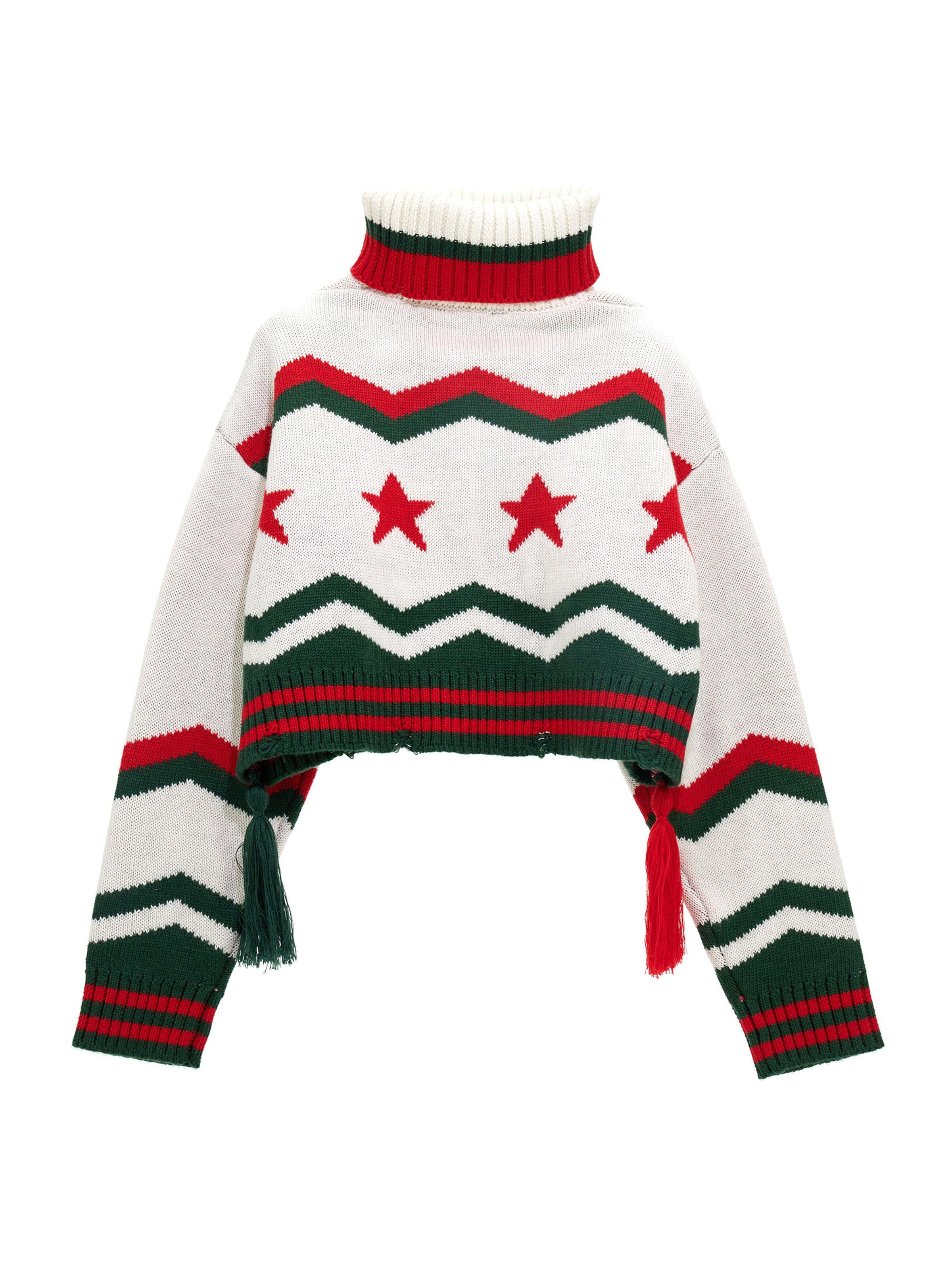 Mini pull intarsio stelle