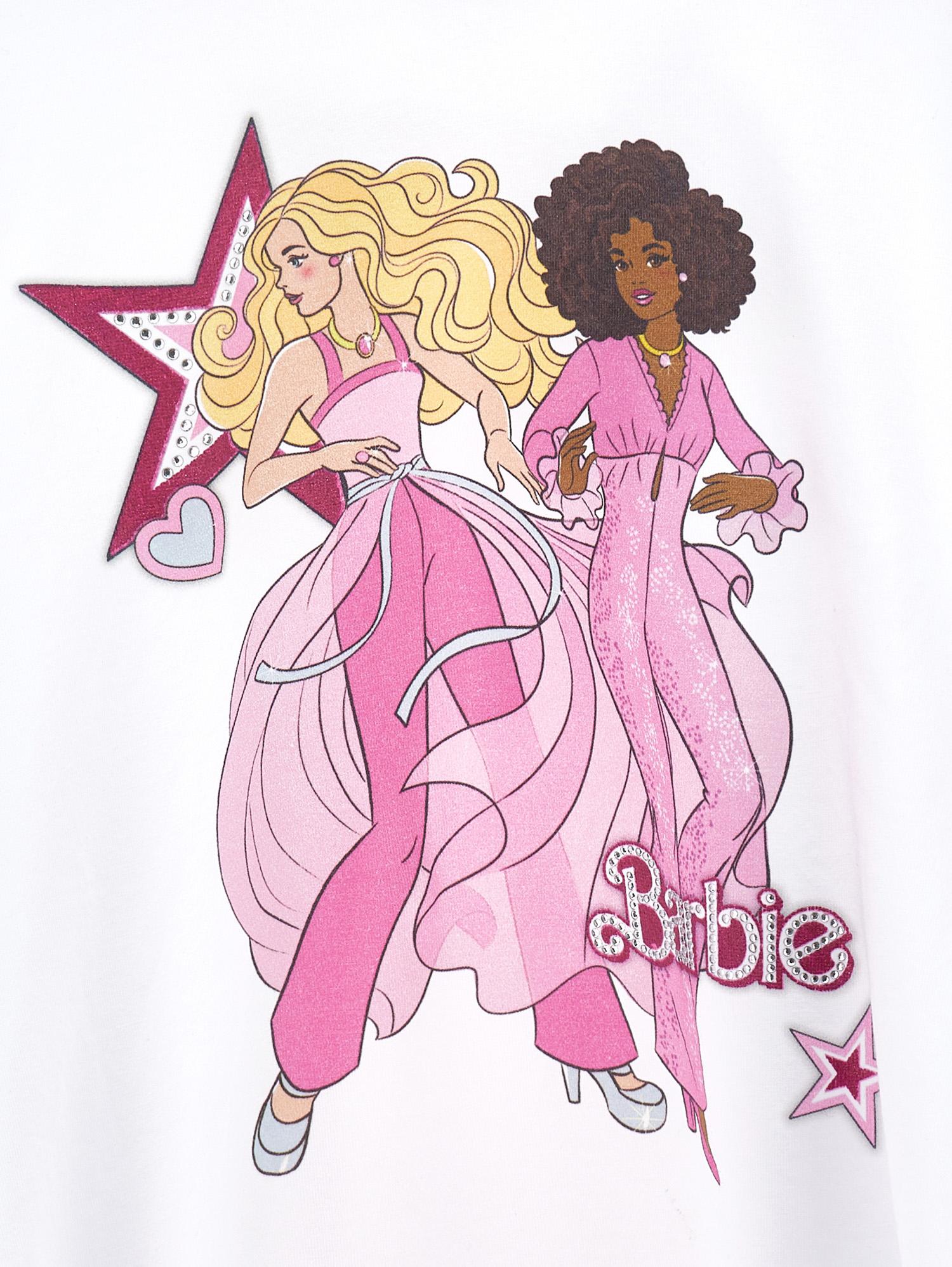 Set maxi t-shirt e pantaloni ciclisti Barbie