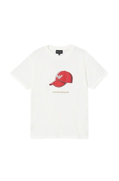 T-shirt in cotone per bambini EB001344 AF14503 U0003 ARMANI JUNIOR