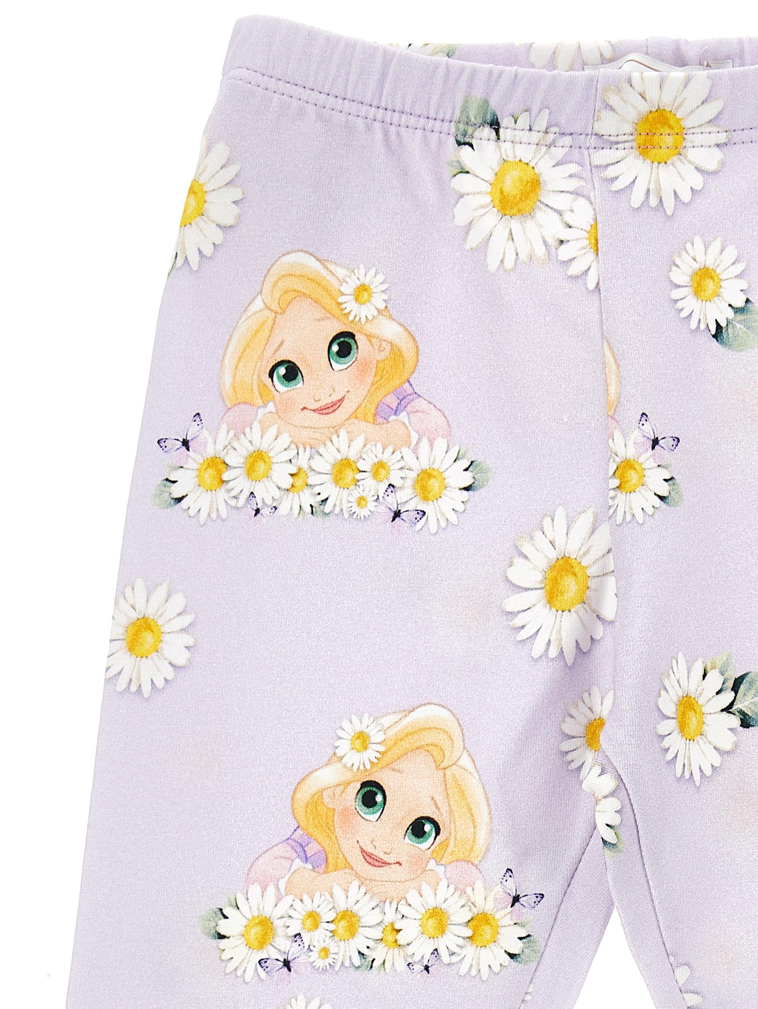 Leggings jersey margherite e pois