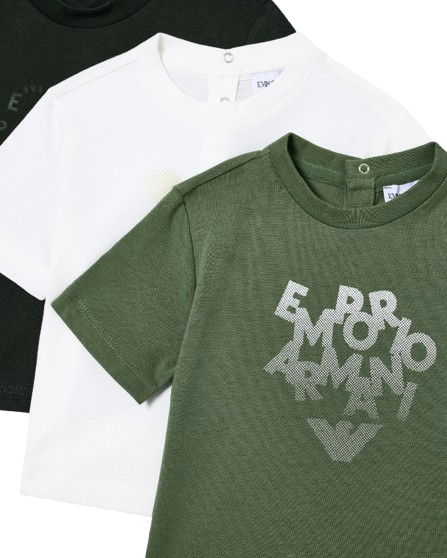 Pack 3 T/shirt in jersey stampa logo EB001324 AF14503 M7053 ARMANI JUNIOR