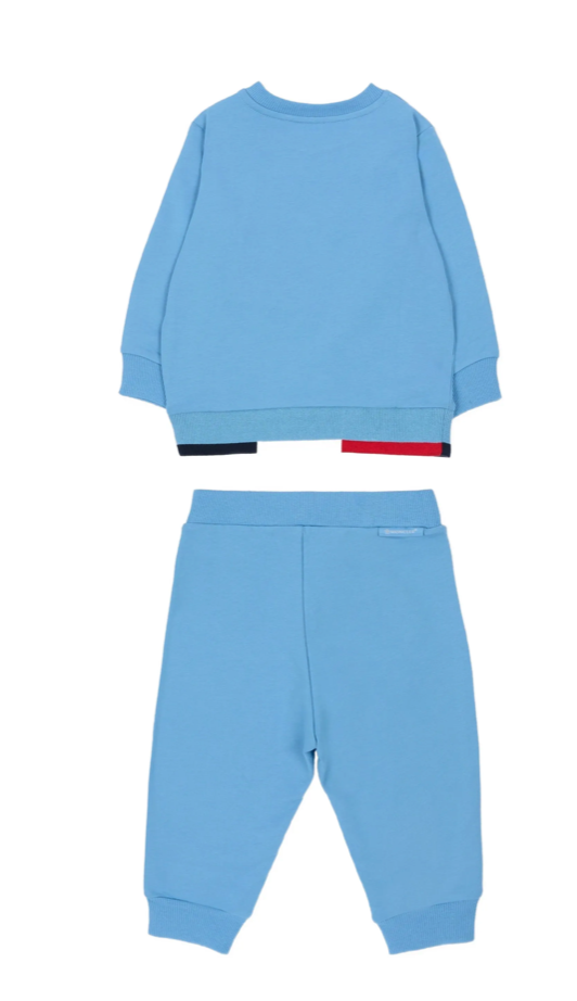 Set di tuta con orlo tricolore in cotone L1951 8M00008 89AEB 70Q MONCLER