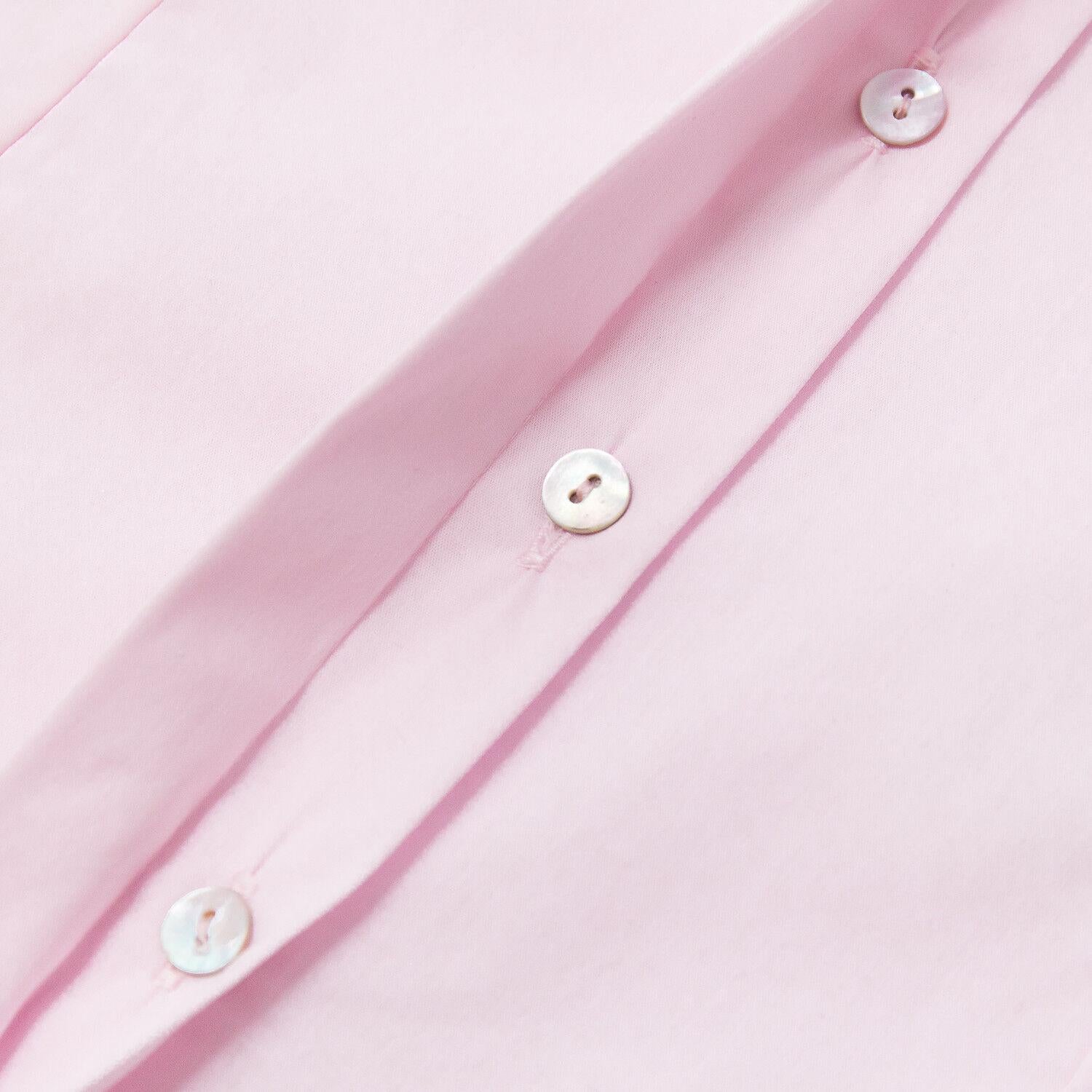 Camicia rosa logo in popeline