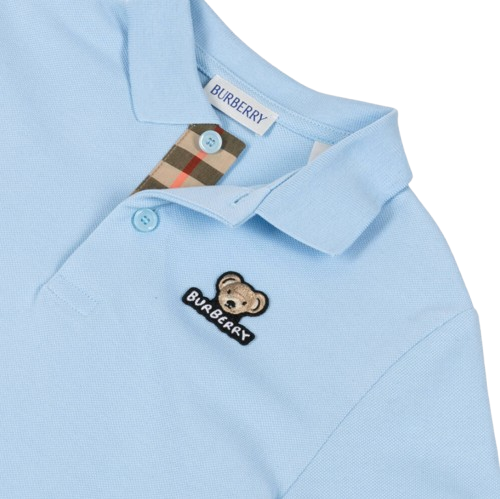 Polo in cotone con logo 8111912 A3326 BURBERRY