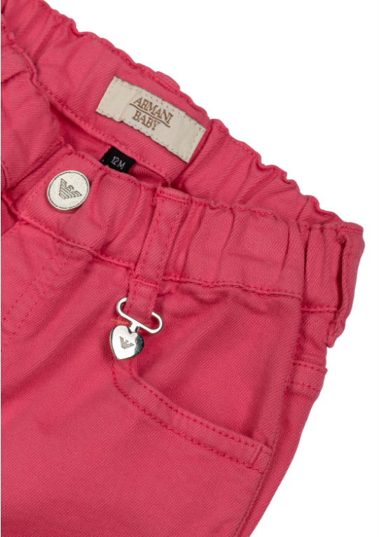 Pantaloni rosa neonata 6YEJ23 3N04Z 1408 ARMANI JUNIOR