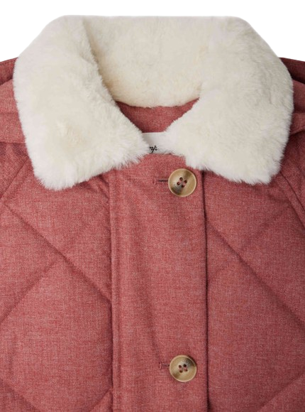 Piumino Janice con collo in pelliccia sintetica W05GOUW00010 029C BONPOINT